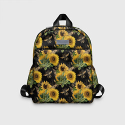 Детский рюкзак Fashion Sunflowers and bees, цвет: 3D-принт