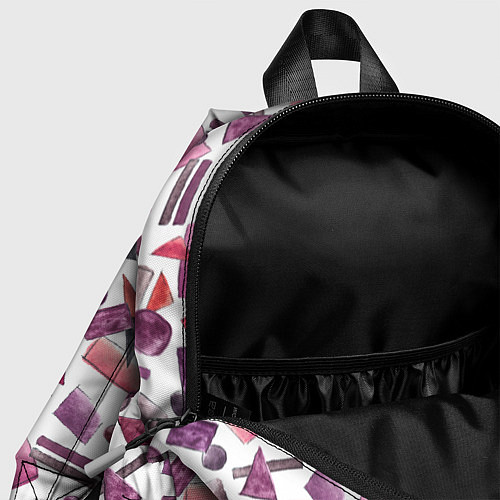 Детский рюкзак Геометрический розовый / 3D-принт – фото 4