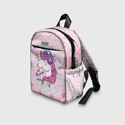 Детский рюкзак Люблю единорогов и музыку, цвет: 3D-принт — фото 2