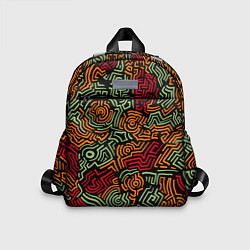 Детский рюкзак Абстрактный узор линии, цвет: 3D-принт