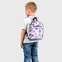 Детский рюкзак Паттерн цветы, цвет: 3D-принт — фото 2