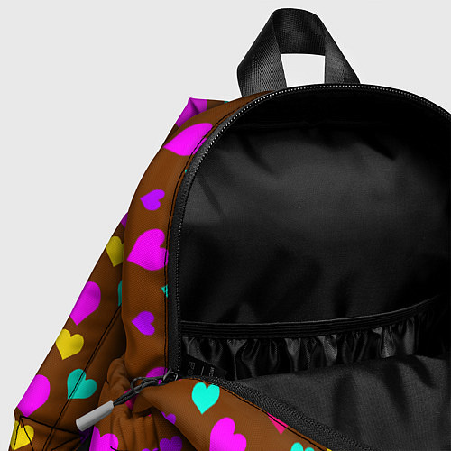 Детский рюкзак Сердечки разноцветные / 3D-принт – фото 4