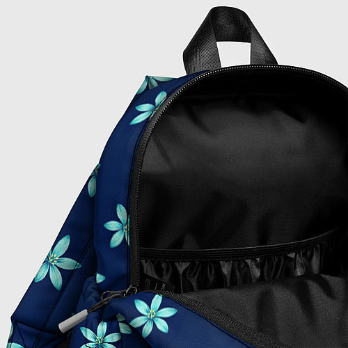 Детский рюкзак Цветы Голубые / 3D-принт – фото 4