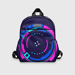 Детский рюкзак Розовый Синий Киберпанк, цвет: 3D-принт