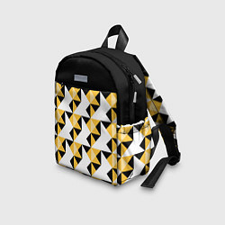 Детский рюкзак Черно-желтый геометрический, цвет: 3D-принт — фото 2