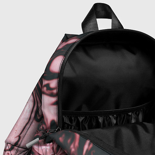 Детский рюкзак Розовые Разводы С черными / 3D-принт – фото 4
