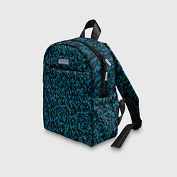 Детский рюкзак Абстрактный зелено-синий узор, цвет: 3D-принт — фото 2