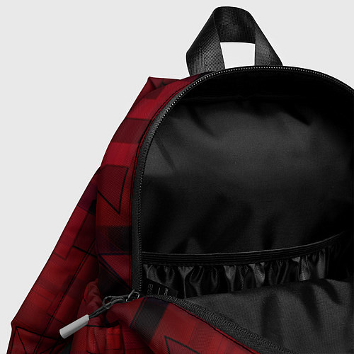 Детский рюкзак Темно-красный геометрический / 3D-принт – фото 4