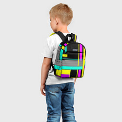 Детский рюкзак Геометрический неоновый узор, цвет: 3D-принт — фото 2