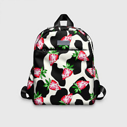 Детский рюкзак Клубника на коровьей шкуре, цвет: 3D-принт