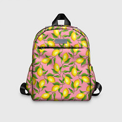 Детский рюкзак Лимоны паттерн, цвет: 3D-принт