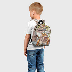Детский рюкзак Тигр в облаках, цвет: 3D-принт — фото 2