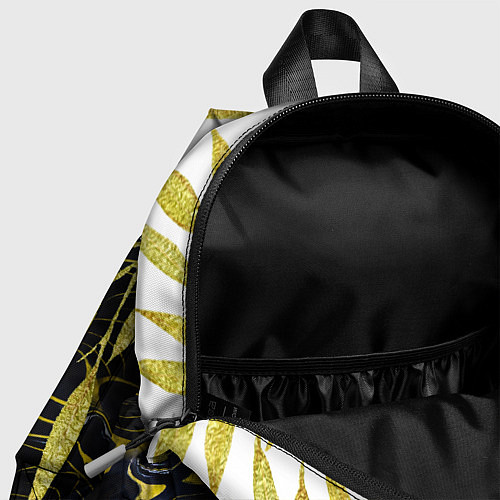 Детский рюкзак Абстракция с золотыми листьями / 3D-принт – фото 4