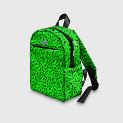 Детский рюкзак Черепа на кислотно-зеленом фоне, цвет: 3D-принт — фото 2