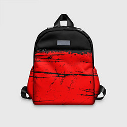 Детский рюкзак КРАСНЫЙ ГРАНЖ RED GRUNGE, цвет: 3D-принт