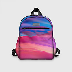 Детский рюкзак Гармоничные цветовые волны, цвет: 3D-принт