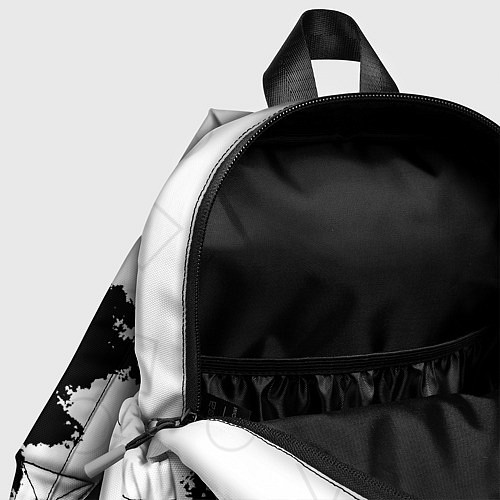 Детский рюкзак ИГРА В КАЛЬМАРА ЛОГО,БРЫЗГИ КРАСОК ЧБ / 3D-принт – фото 4
