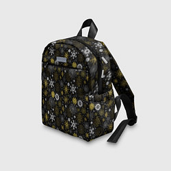Детский рюкзак Зимние Узоры золотые, цвет: 3D-принт — фото 2