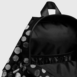 Детский рюкзак Кружочки на черном фоне, цвет: 3D-принт — фото 2