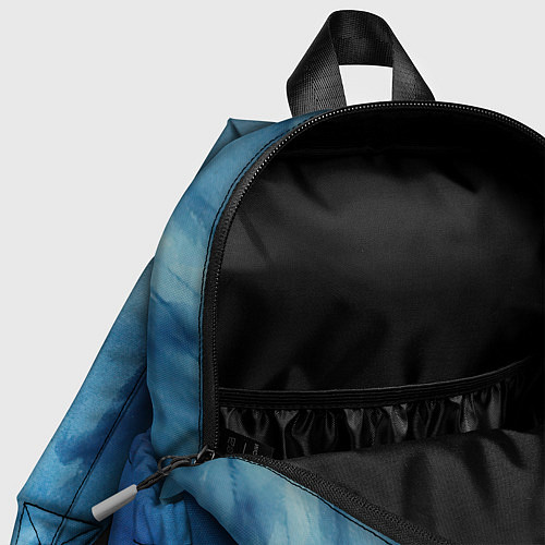 Детский рюкзак Голубой мрамор / 3D-принт – фото 4