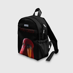 Детский рюкзак Красный попугай Red parrot, цвет: 3D-принт — фото 2