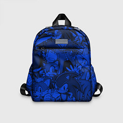 Детский рюкзак SONIC BLUE PATTERN СИНИЙ ЁЖ, цвет: 3D-принт