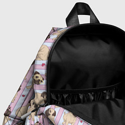 Детский рюкзак Забавные Мопсы, цвет: 3D-принт — фото 2