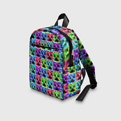 Детский рюкзак МАЙНКРАФТ MINECRAFT ЦВЕТНЫЕ КРИПЕРЫ, цвет: 3D-принт — фото 2