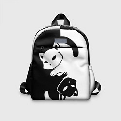 Детский рюкзак Черный и белый кот кувыркаются, цвет: 3D-принт