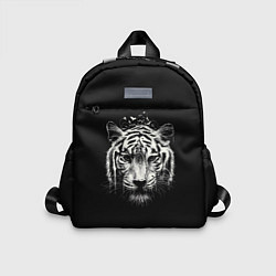 Детский рюкзак Черно-Белый Тигр Head, цвет: 3D-принт