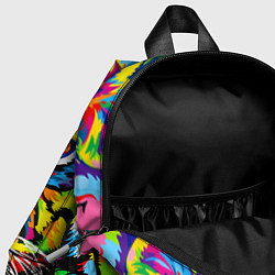 Детский рюкзак Тигр в стиле поп-арт, цвет: 3D-принт — фото 2