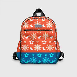 Детский рюкзак Новогодний узор, цвет: 3D-принт