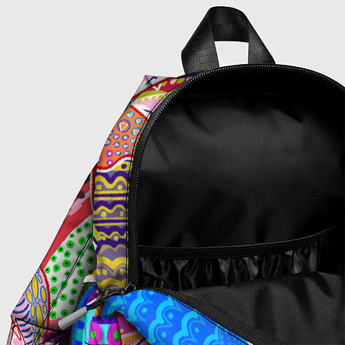 Детский рюкзак Разноцветные яркие рыбки на абстрактном цветном фо / 3D-принт – фото 4