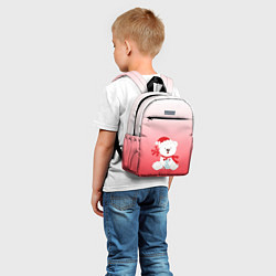 Детский рюкзак Белый мишка с подарком, цвет: 3D-принт — фото 2