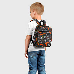 Детский рюкзак КОРОЛЬ И ШУТ РУССКИЙ РОК УЗОР, цвет: 3D-принт — фото 2