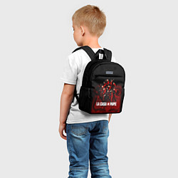 Детский рюкзак ГЕРОИ СЕРИАЛА БУМАЖНЫЙ ДОМ - LA CASA DE PAPEL, цвет: 3D-принт — фото 2