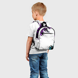 Детский рюкзак НОВОГОДНИЕ НЕОНОВЫЕ СНЕЖИНКИ 2022, цвет: 3D-принт — фото 2