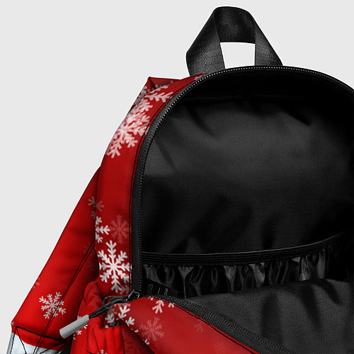 Детский рюкзак Новогодний Олень сидит в снегу / 3D-принт – фото 4