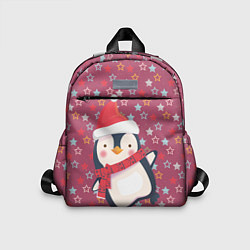 Детский рюкзак Пингвин в звездах, цвет: 3D-принт