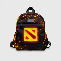 Детский рюкзак DOTA 2 FIRE LOGO ДОТА 2 ОГНЕННЫЙ ЛОГО, цвет: 3D-принт