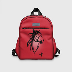 Детский рюкзак Огненная лошадь с иероглифом, цвет: 3D-принт