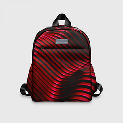 Детский рюкзак Волны красного металла, цвет: 3D-принт