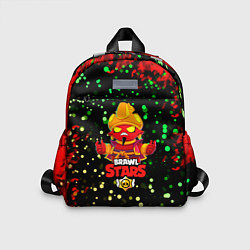Детский рюкзак BRAWL STARS EVIL GENE горящий огонь, цвет: 3D-принт