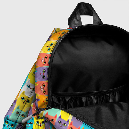 Детский рюкзак Разноцветные Мультяшные Котики / 3D-принт – фото 4