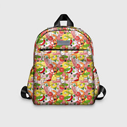 Детский рюкзак Ингредиенты Пиццы, цвет: 3D-принт