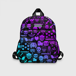 Детский рюкзак UNDERTALE NEON PATTERN УЗОР, цвет: 3D-принт