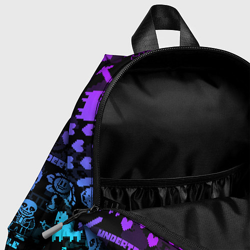 Детский рюкзак UNDERTALE NEON PATTERN УЗОР / 3D-принт – фото 4
