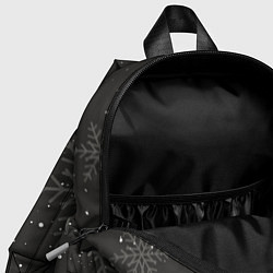 Детский рюкзак Новогодний Черный кот в кружке, цвет: 3D-принт — фото 2
