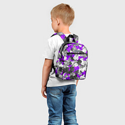 Детский рюкзак Абстрактные фиалочки, цвет: 3D-принт — фото 2
