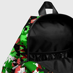 Детский рюкзак Красно-зеленый камуфляж, цвет: 3D-принт — фото 2